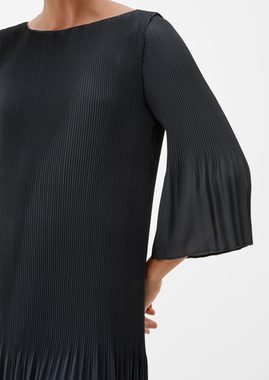 s.Oliver BLACK LABEL Minikleid Viskose-Kleid mit Plisséefalten Rüschen