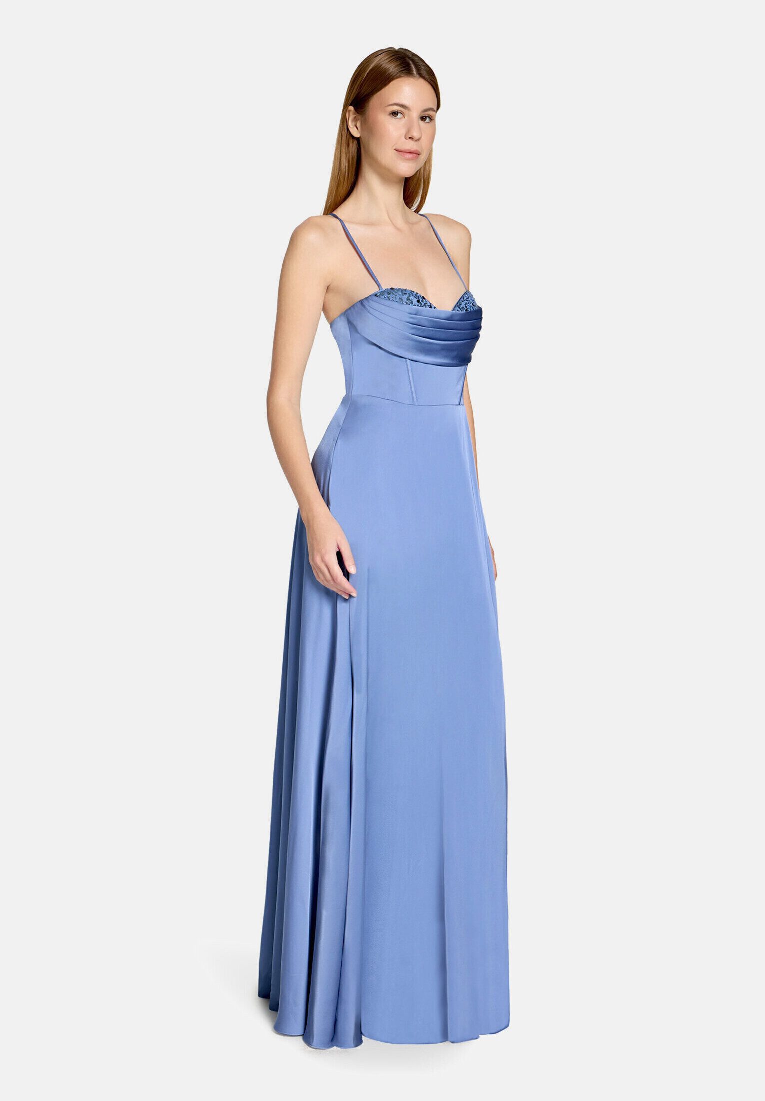 Vera Mont Abendkleid Damen mit Wasserfallausschnitt