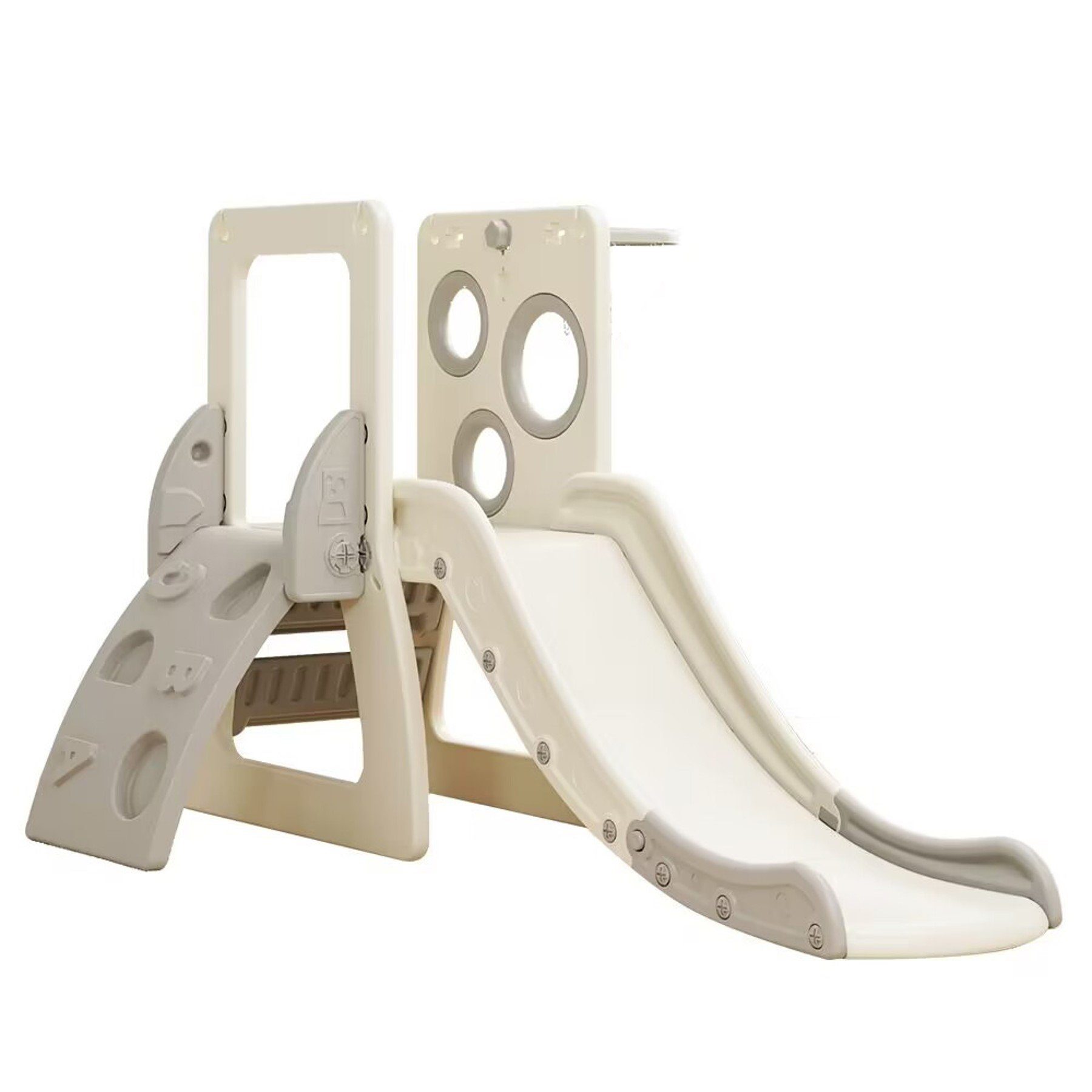 TikTakToo Indoor-Rutsche Spielturm Spielcenter mit Rutsche, (Spiel-Set, kompletter Motoriktrainer), Kletterburg Spielturm aus HDPE Kunststoff für Kinder ab 1 Jahr