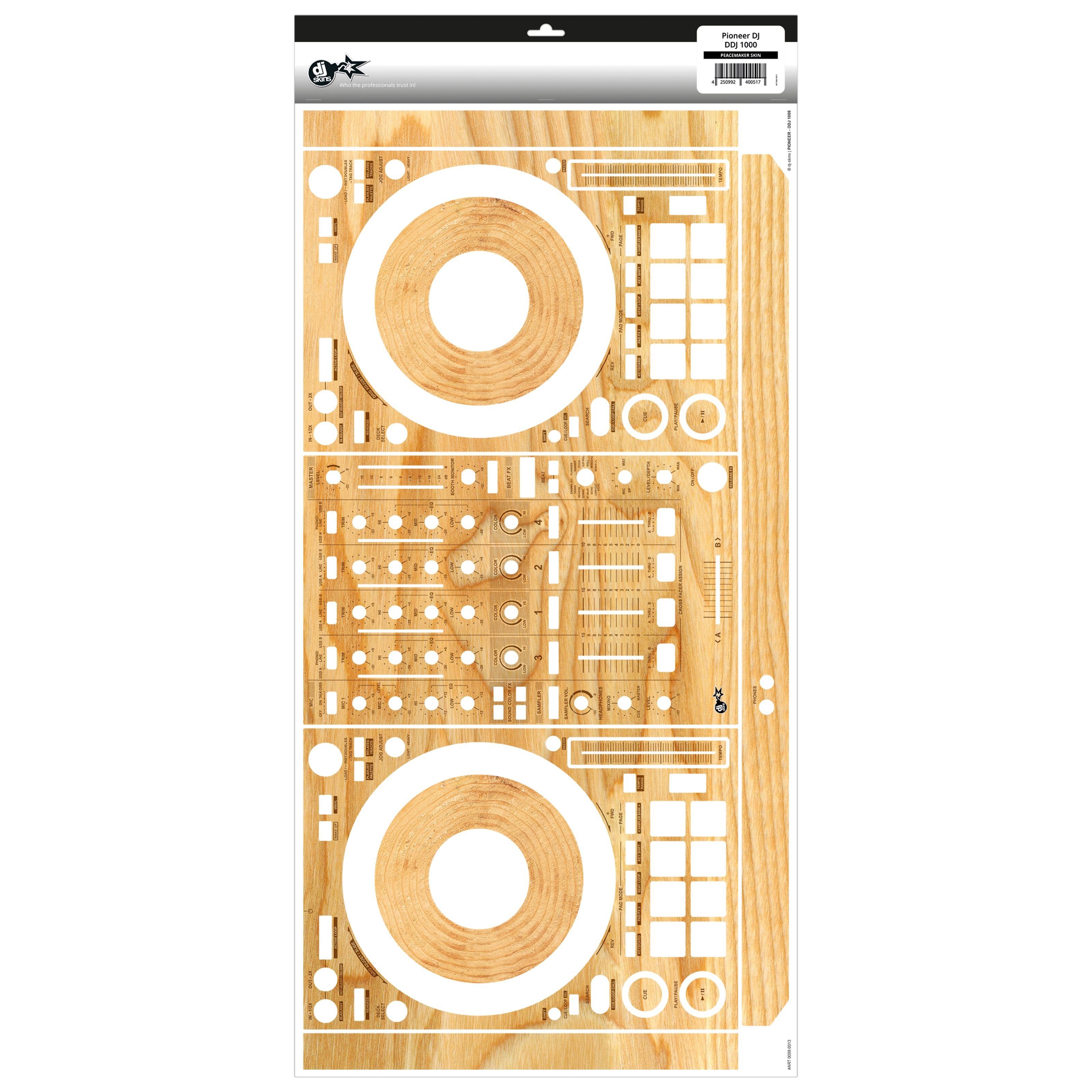 dj-skins DJ Controller, (Pioneer DDJ-1000 Skin Woody), Pioneer DDJ-1000 Skin Woody - DJ Skin