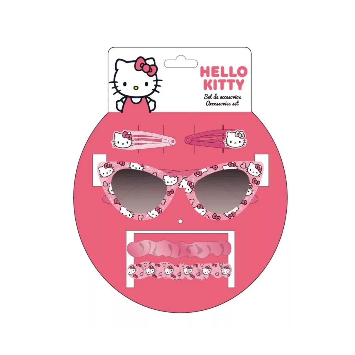 Hello Kitty Sonnenbrille Hello Kitty Sonnenbrillen- und Haarschmuck-Set