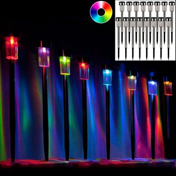 Deuba LED Solarleuchte, LED fest verbaut, mehrfarbig, LED Solarleuchten Garten 16 x Außen Solar Wasserdicht IP44 Deko Licht