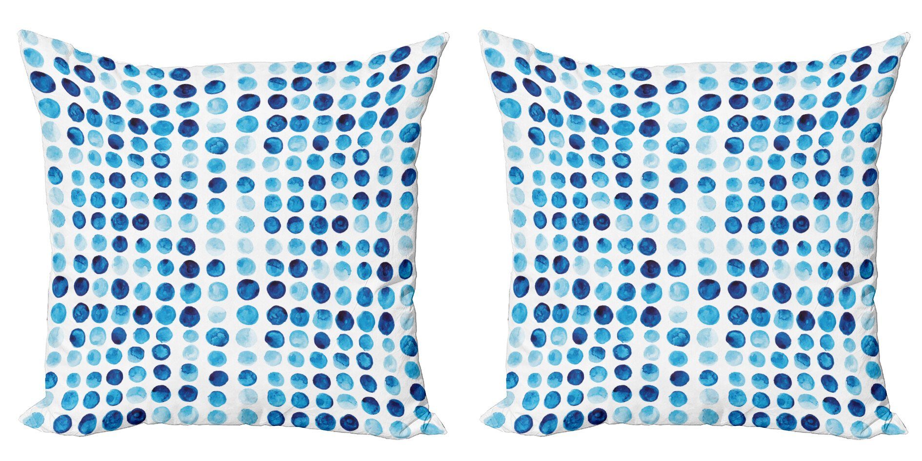 Kissenbezüge Modern Accent Doppelseitiger Digitaldruck, Abakuhaus (2 Stück), Aquarell Hand gezeichnete Kreise Zellen