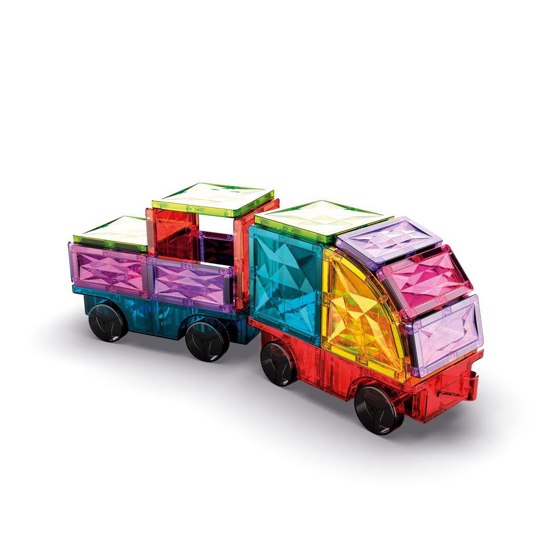 Geomag™ Magnetic Tiles Gems Vehicles (4211) Magnetspielbausteine, (24 St) – Bild 4 von 5