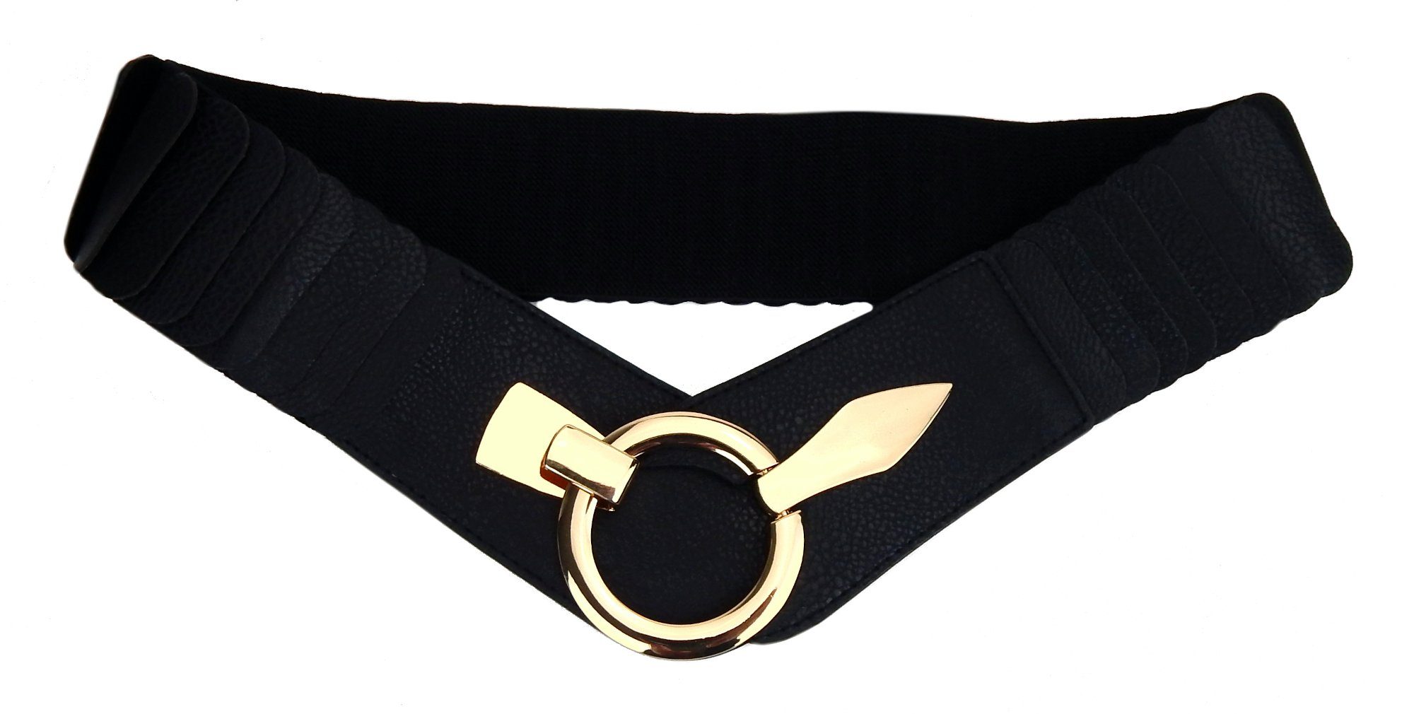 Ella Jonte Stretchgürtel schwarz gold Taillengürtel elastischer Gürtel 75- günstig online kaufen