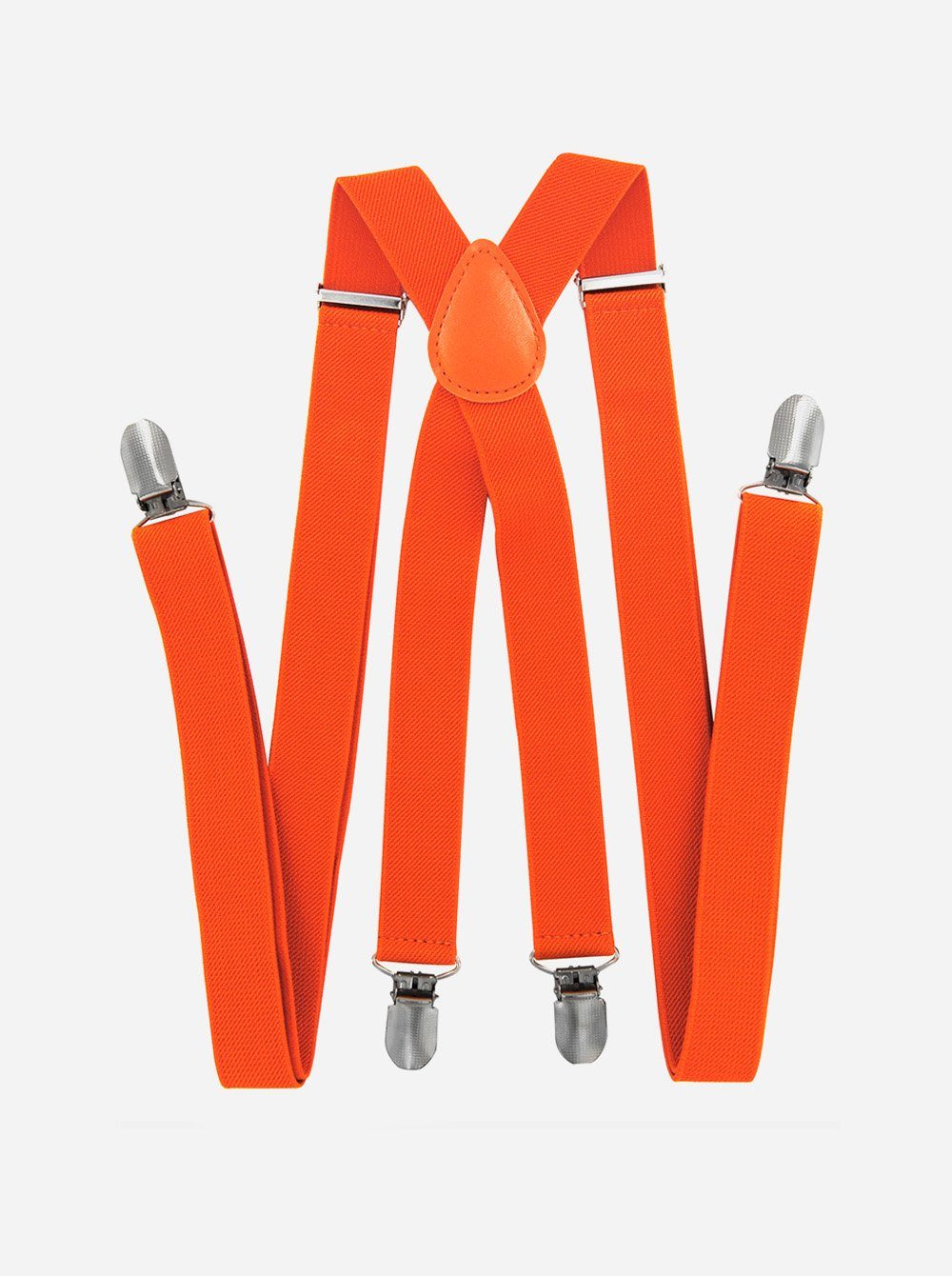 axy Hosenträger Herren Hosenträger mit Fliege Set (2-St., 2er Set) 4 Stabile Clips X-Form 2,5cm Breit verstellbar und elastisch – Bild 2 von 5