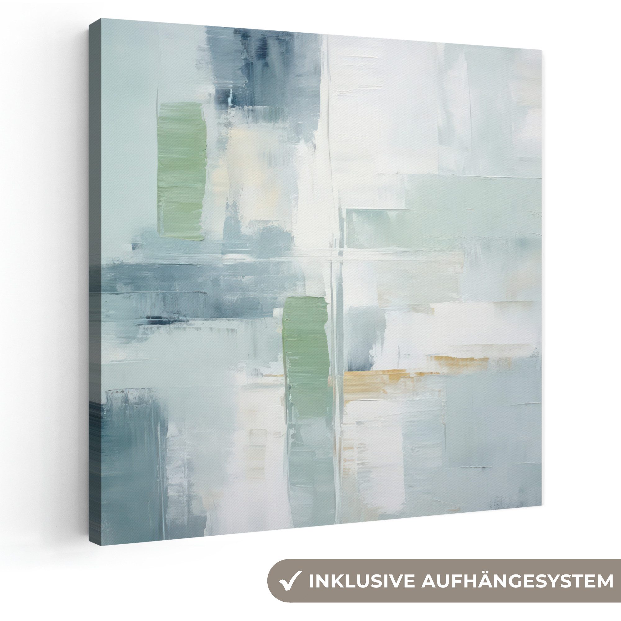 OneMillionCanvasses® Leinwandbild Farbe - Moderne Kunst - Abstrakt - Grau, Fotodruck (1 St), Wandbild, Deko Schlafzimmer Wohnzimmer Flur 20x20 cm