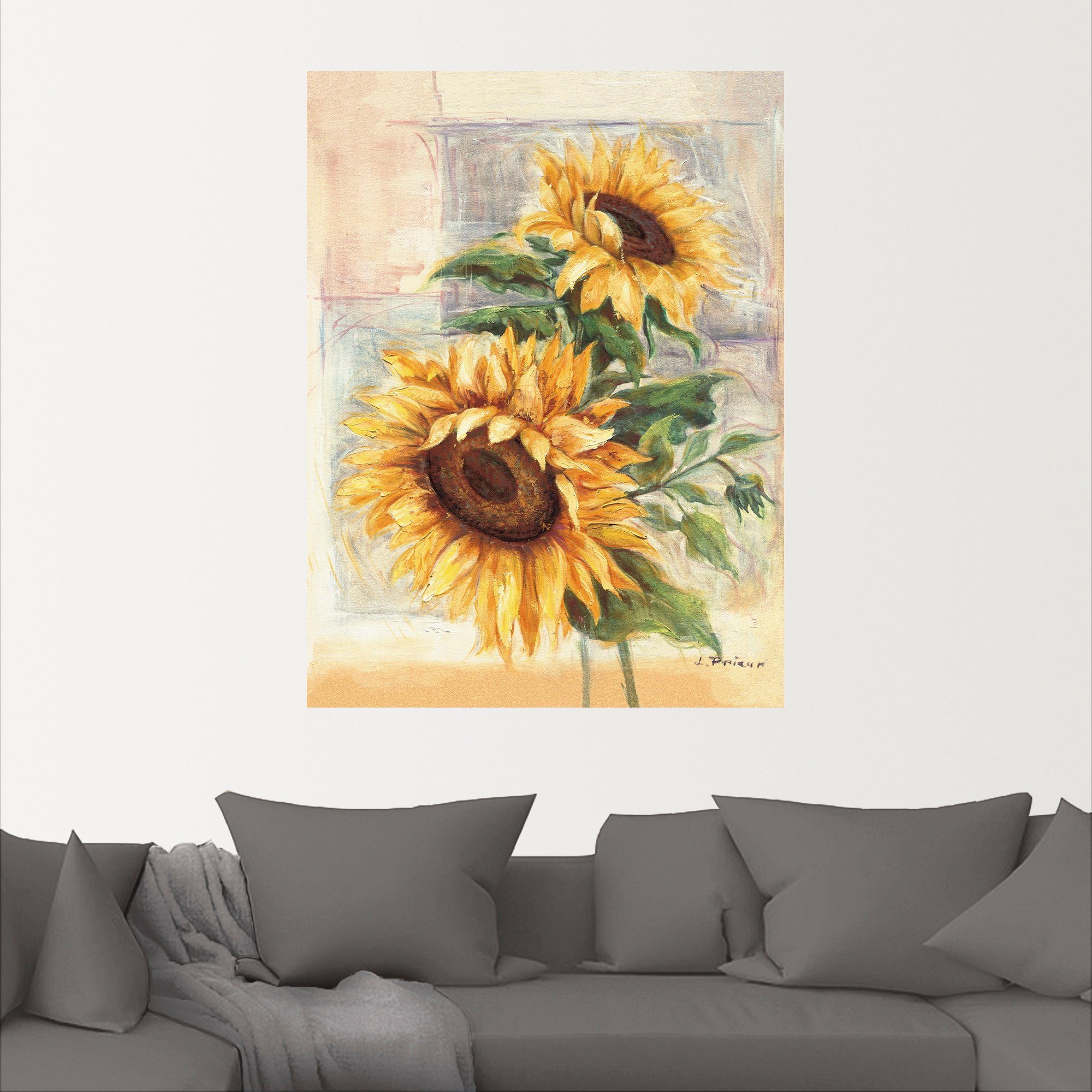 Alubild, Größen Poster St), Blumen II, versch. Leinwandbild, als Sonnenblumen Artland Wandbild (1 Wandaufkleber in oder