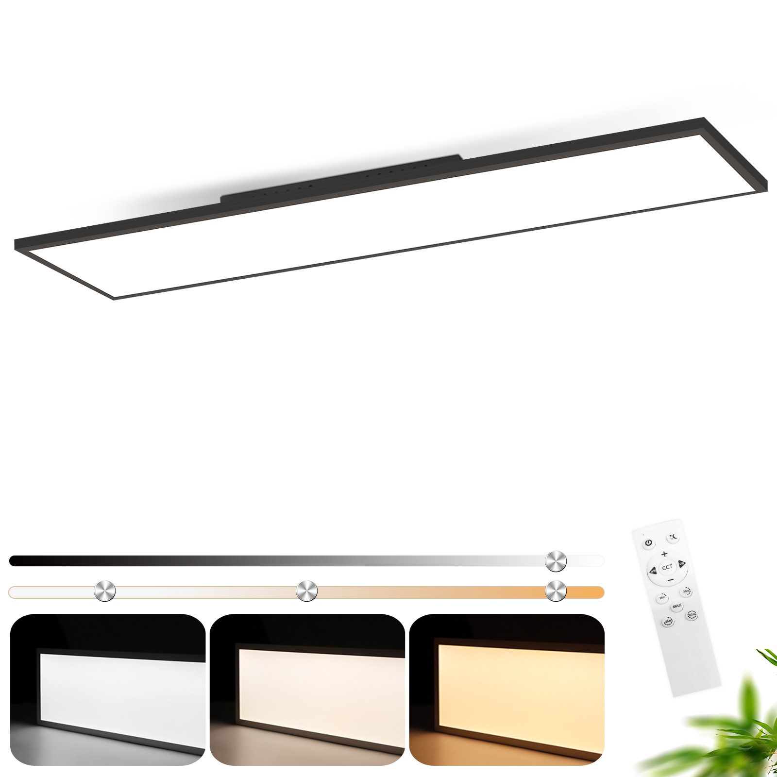 Nettlife LED Panel Deckenleuchte Schwarz/Weiß Dimmbar günstig online kaufen