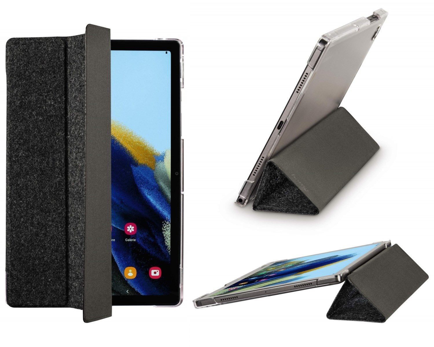 Hama Tablet-Hülle Hama Smart Tasche Cover Schutz-Hülle Grau, Book-Case Etui Ständer Bag für Samsung Galaxy Tab A8 10,5"
