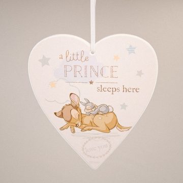 Widdop & Co Dekohänger Disney Bambi - Hier schläft ein kleiner Prinz Türhänger in Herzform