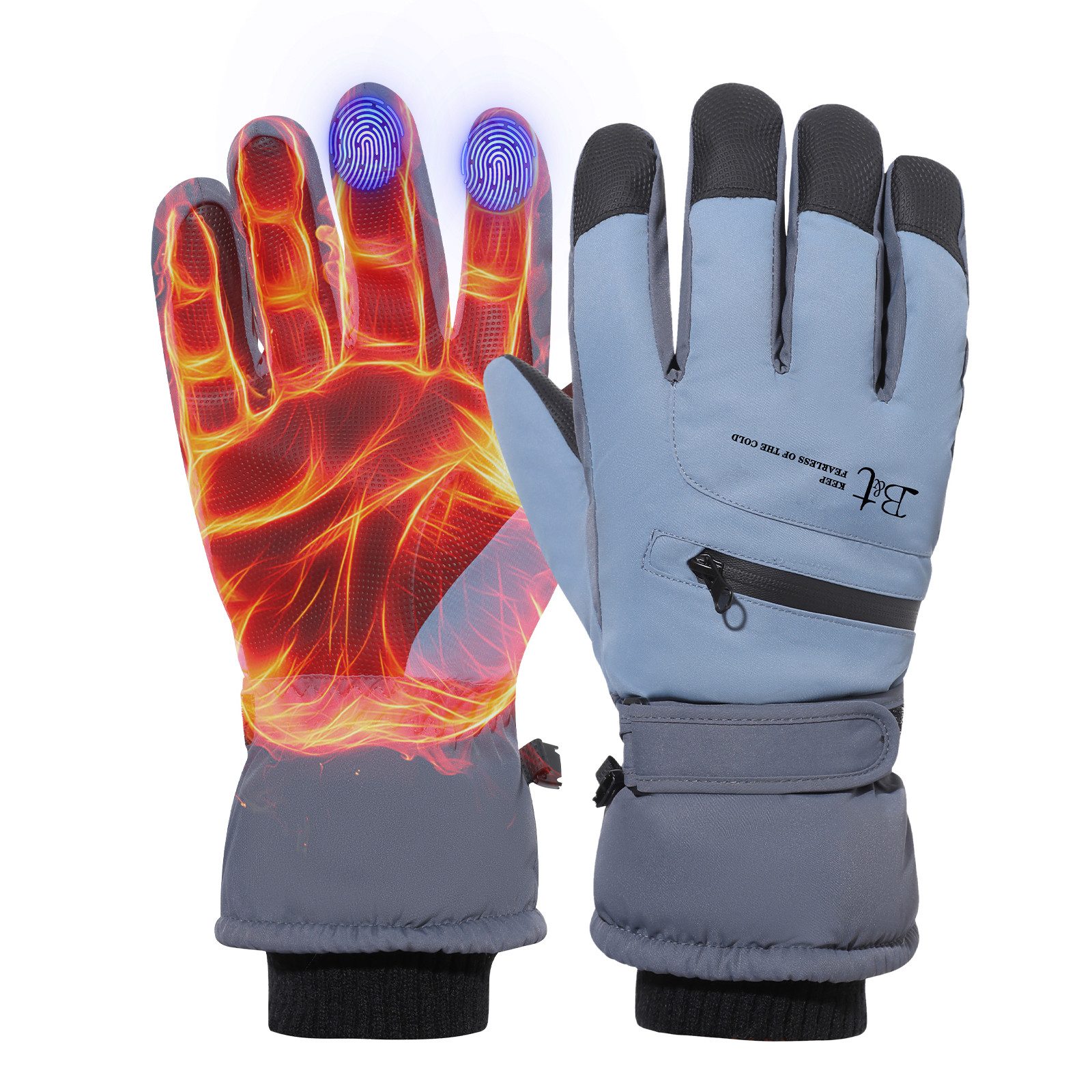 Sunicol Skihandschuhe Wasserdicht Handschuhe Herren Damen Winterhandschuhe, Touchscreen Rutschfeste Thermohandschuhe für Radfahren, Laufen, Skifahren, Wandern