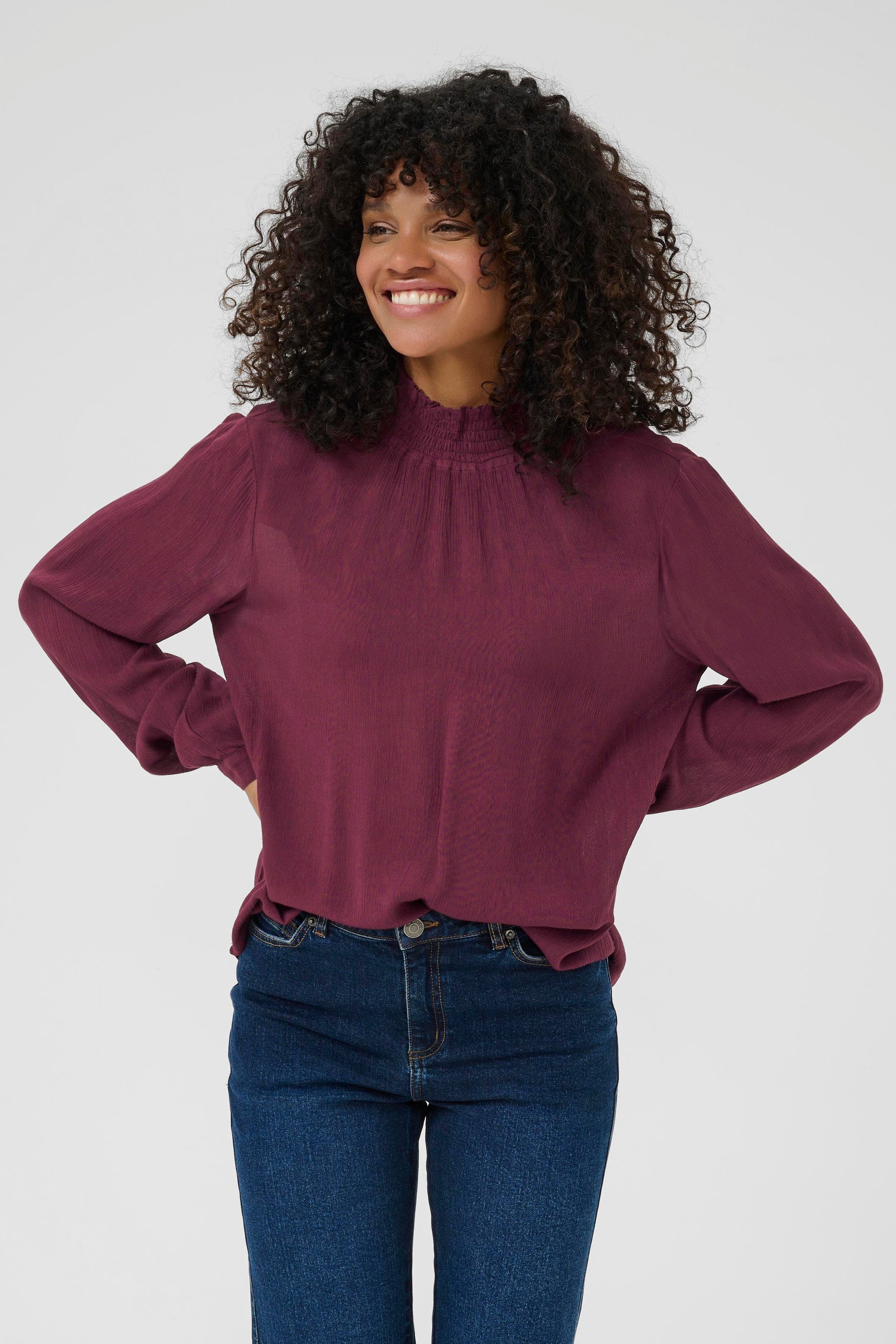 KAFFE Langarmbluse Langarm-Bluse Trine günstig online kaufen