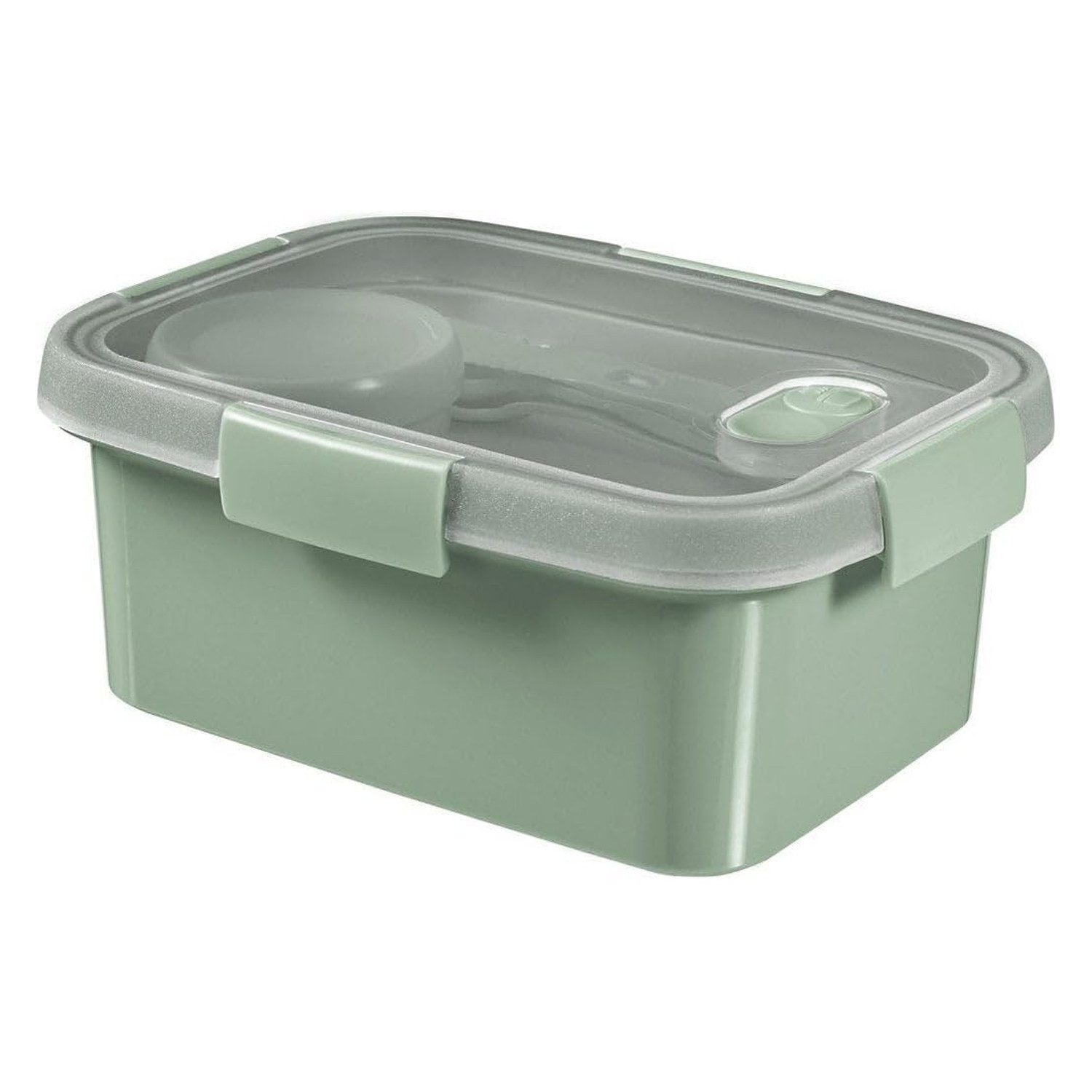Curver Vorratsdose LUNCH KIT Smart To Go Eco 1.2L Lebensmittelbehälter, Auslaufsicherer Deckel, Ventil im Deckel