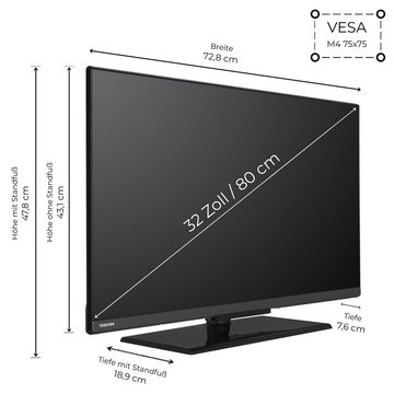 Toshiba 32LF3F63DAZ LCD-LED Fernseher (80 cm/32 Zoll, Full HD, Fire TV, HDR, Triple-Tuner, Alexa Built-In, Bluetooth)