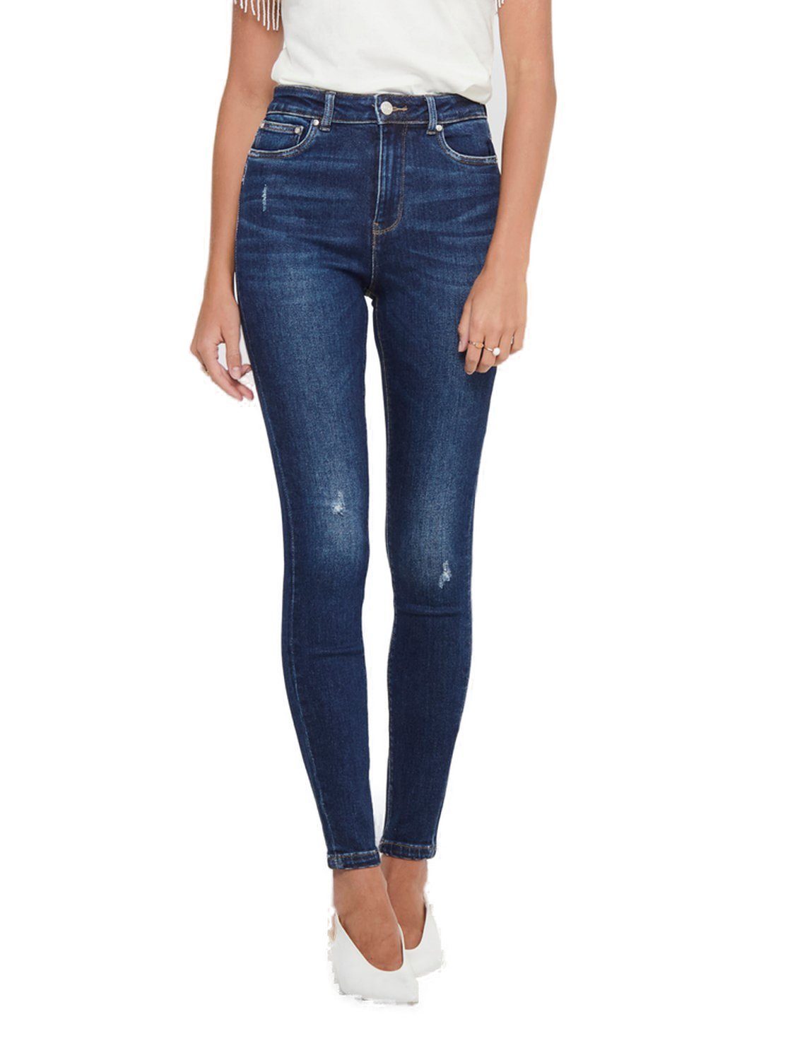 Skinny-fit-Jeans mit HW ONLY ONLMILA ANK SK Stretch BJ374