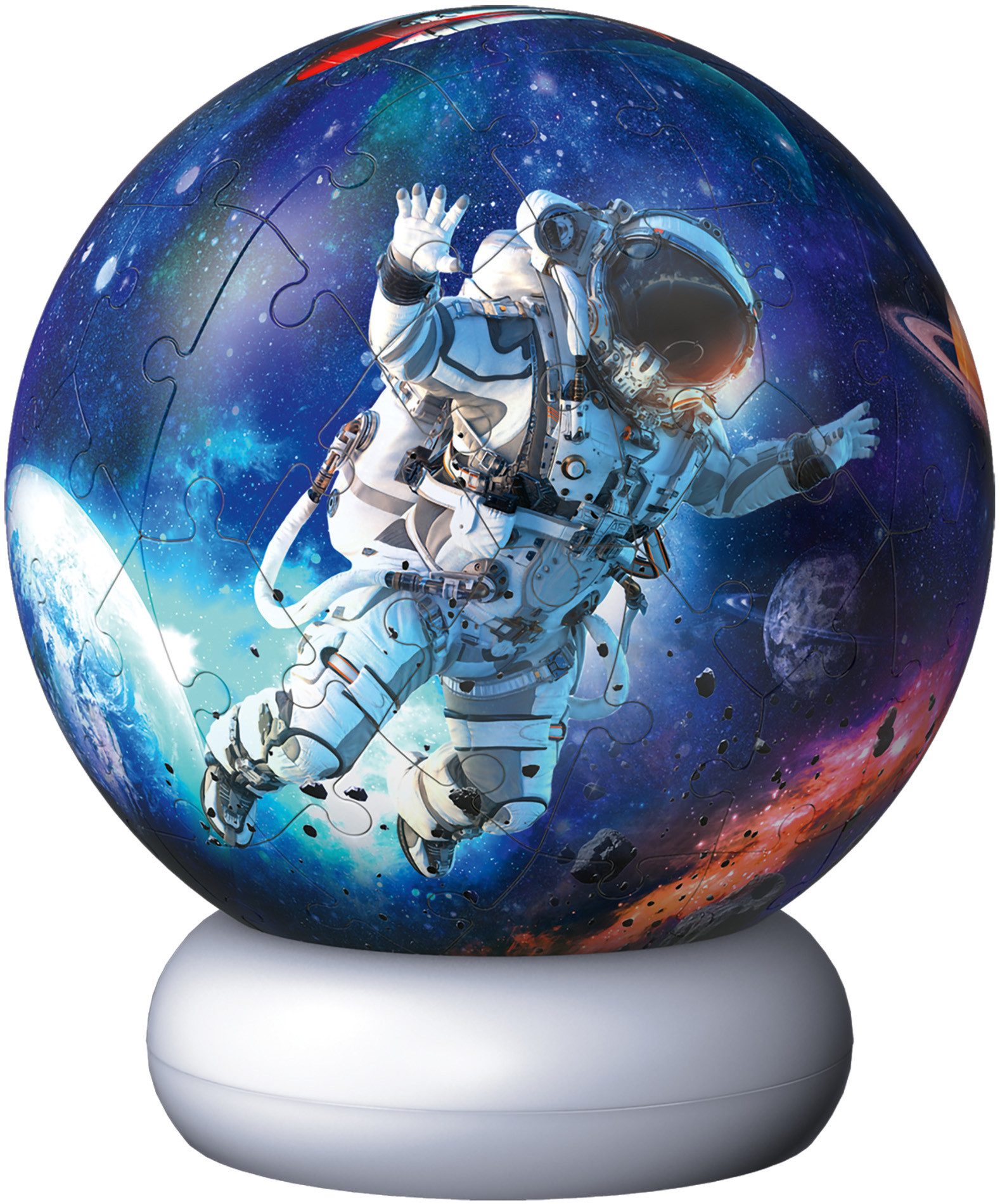 Ravensburger Puzzleball Nachtlicht Astronauten, 72 Puzzleteile, beleuchtet