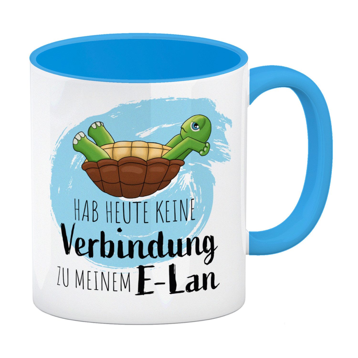 Tasse Hab heute keine Verbindung zu meinem E Lan Schildkröte Kaffeebecher