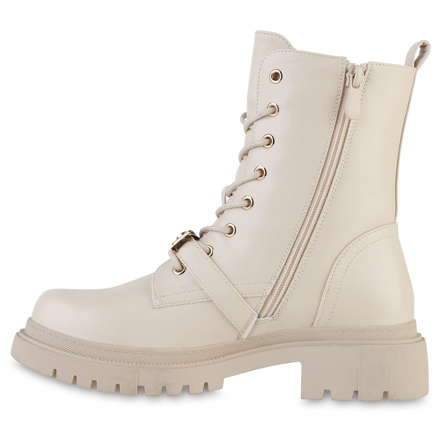 VAN HILL 841890 Schnürstiefelette Damen-Schnürstiefeletten mit Metallverzie günstig online kaufen