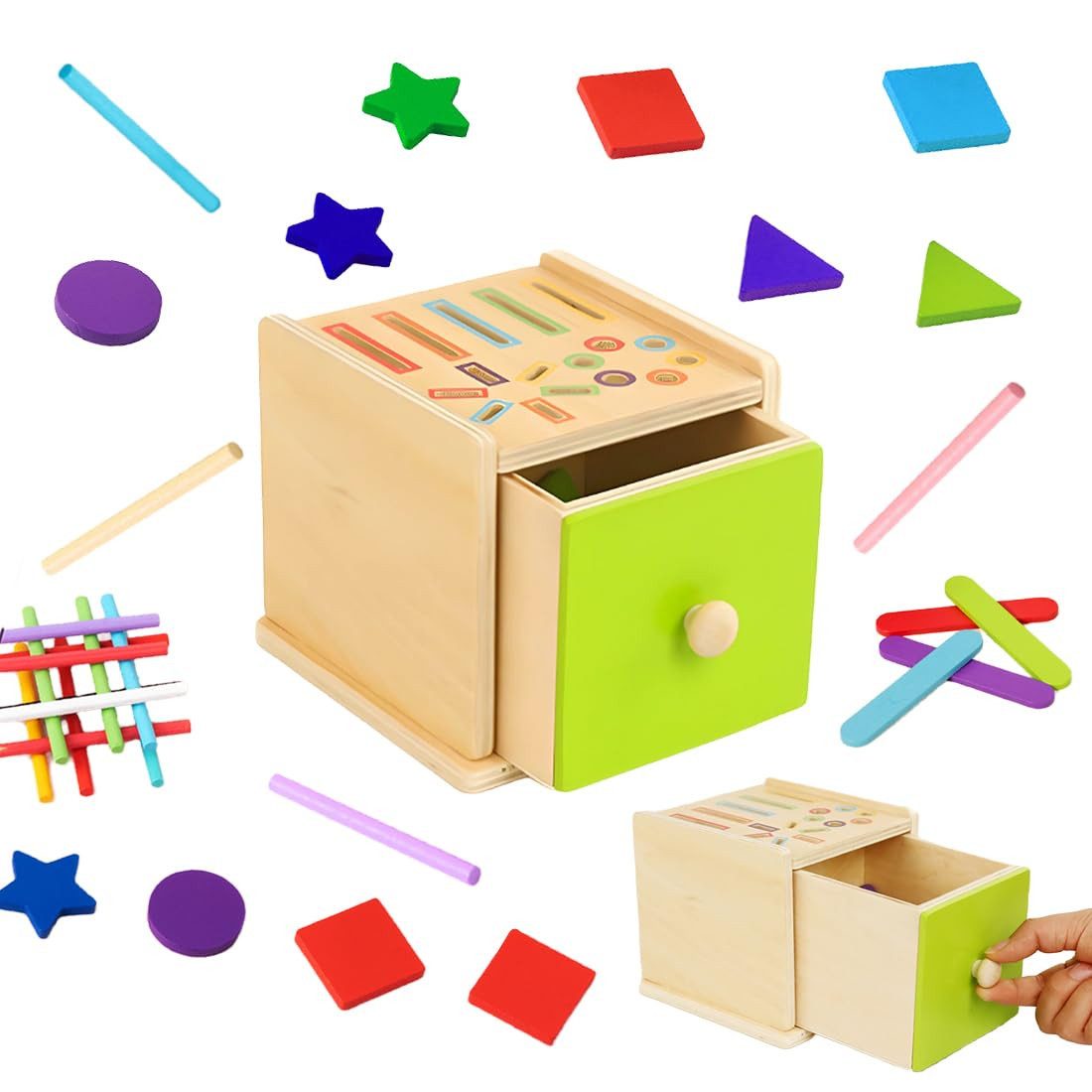 CLTYQ Lernspielzeug Montessori Spielzeug ab1Jahr, Baby Spielzeug,Farbe Sort günstig online kaufen