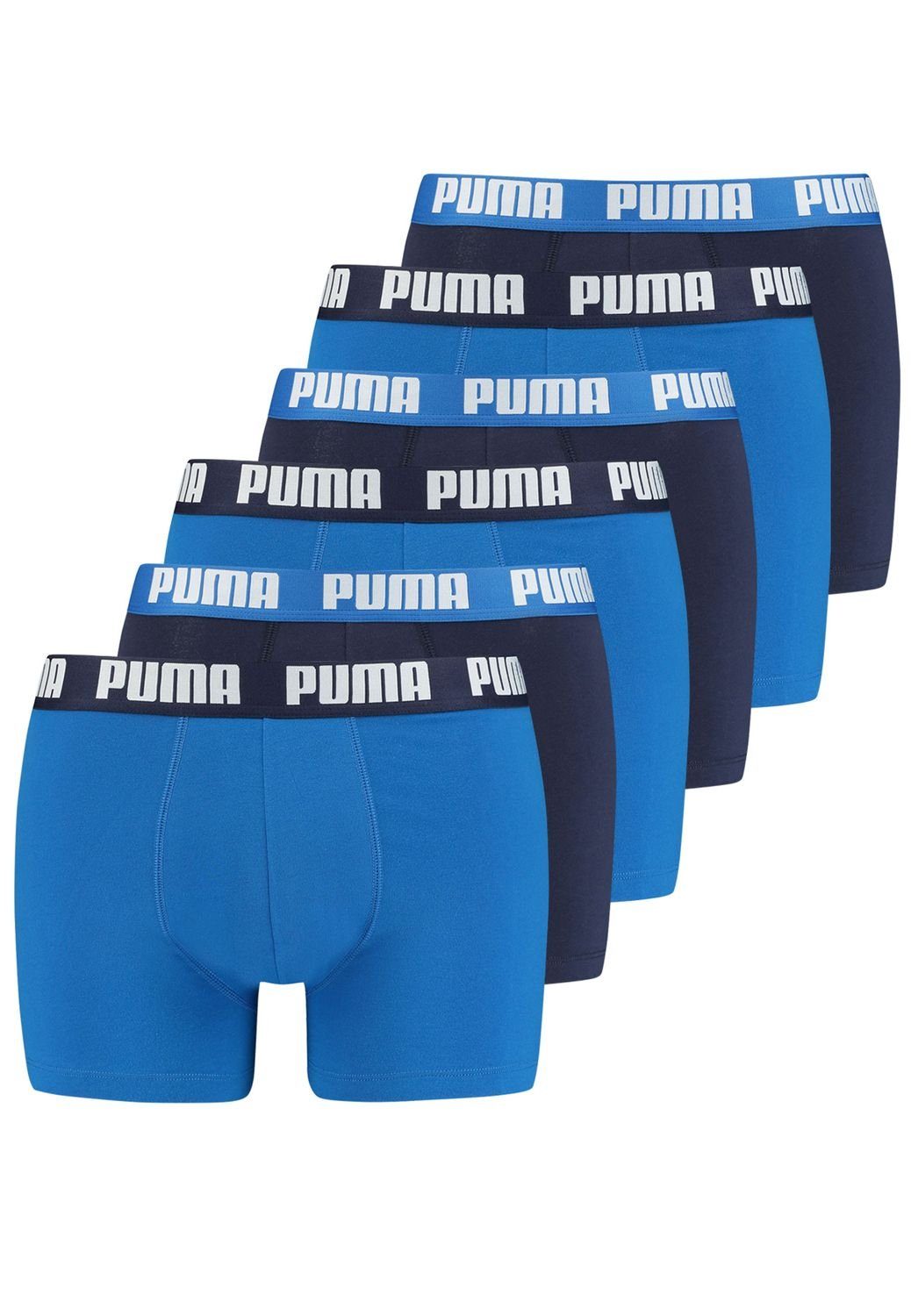 PUMA BODYWEAR Боксерские мужские трусы, боксерки Everyday Basic Boxer (6-St., Mehrpack) mit Logo-Bund im 6er Pack