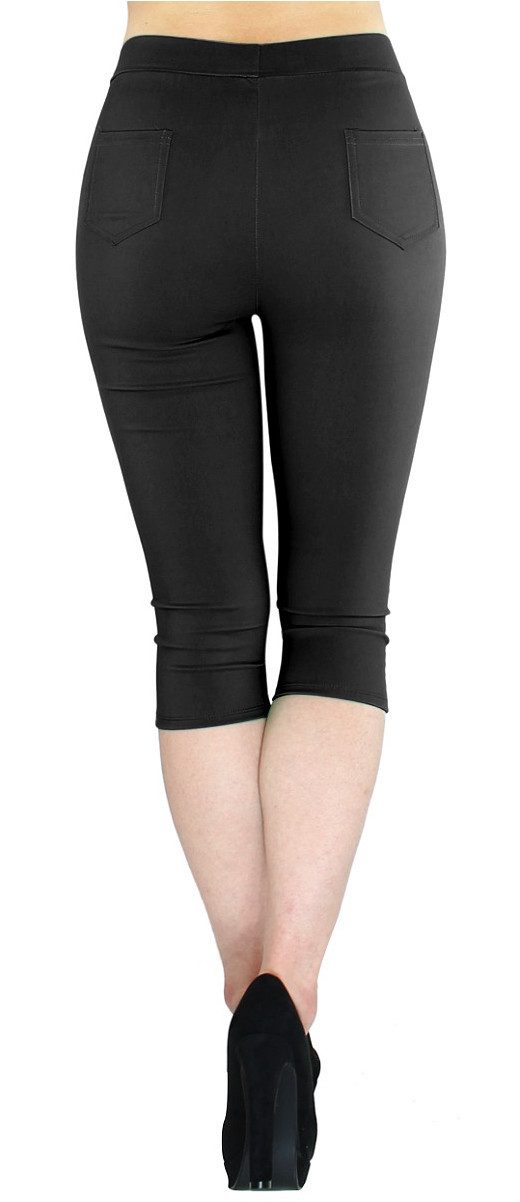 dy_mode Caprihose Damen Capri Hose 3/4 Skinny Pants Kurze Sommerhose mit Kn günstig online kaufen
