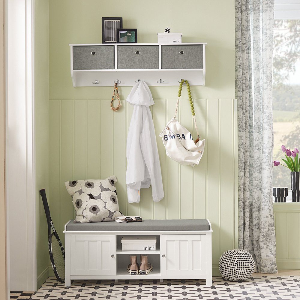 SoBuy Wandgarderobe FRG282, Flurgarderobe Kleiderhaken Hängeregal günstig online kaufen