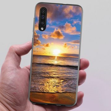 DeinDesign Handyhülle Meer Sonnenuntergang Strand Strand, Samsung Galaxy A30s Silikon Hülle Bumper Case Handy Schutzhülle