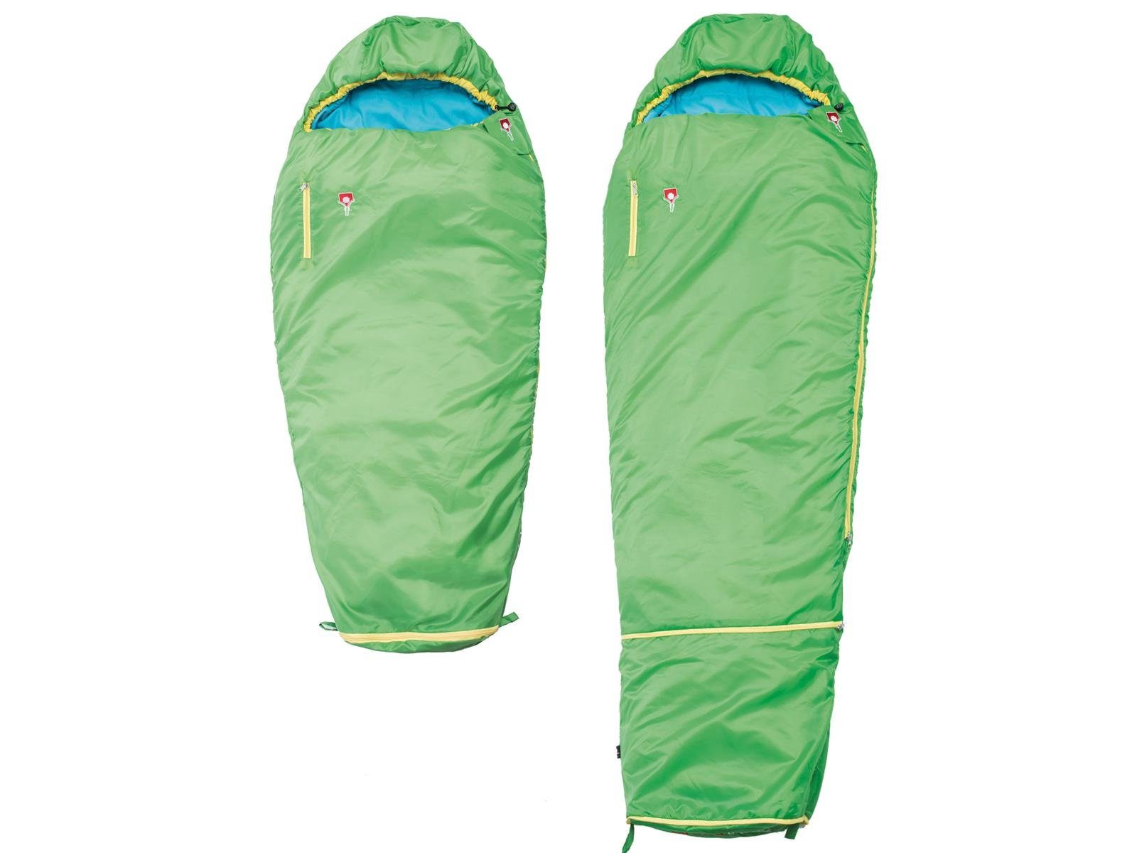 Grüezi bag Kinderschlafsack Mitwachsender Mumienschlafsack für Kinder Grün, Ultraleicht, Atmungsaktiv, Pflegeleicht