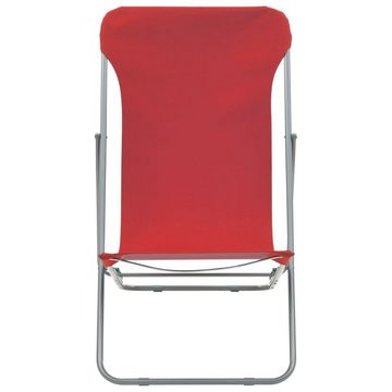 furnicato Gartenstuhl Klappbare Strandstühle 2 Stk. Stahl und Oxford-Gewebe Rot