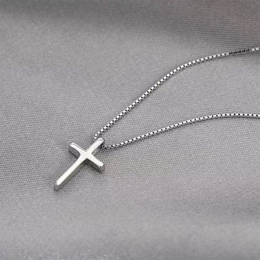 Silber Kreuzkette Anhänger Kreuz Sterling S925 Frauen (1-tlg) Halskette Halskette, Kreuz Haiaveng