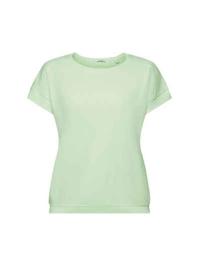 Esprit T-Shirt T-Shirt aus Baumwoll-Leinen-Mix (1-tlg)