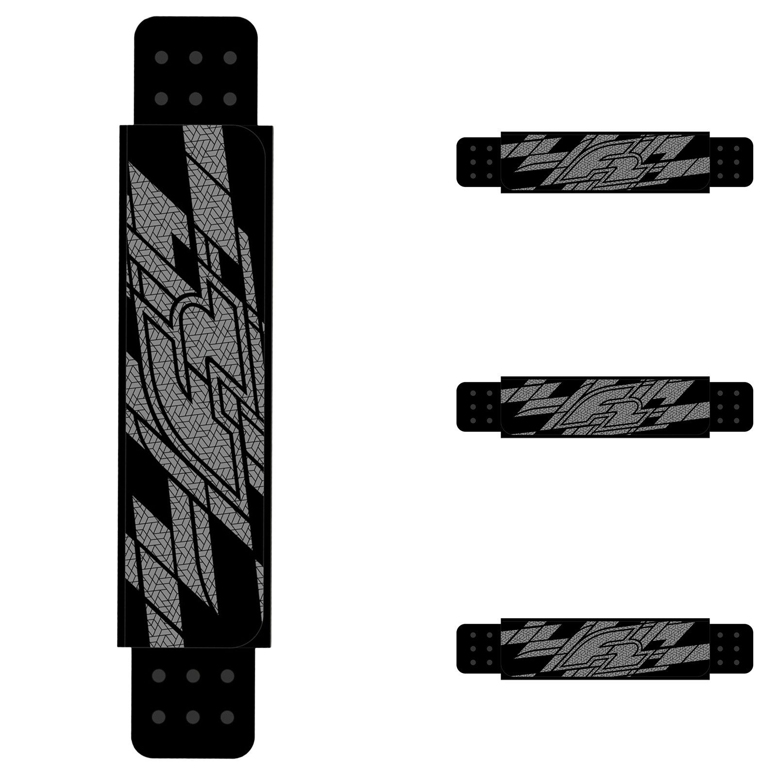 F2 Windsurf Fußschlaufe F2 4er Set Windsurf Foot Strap Fußschlaufen Onesize Schwarz/Grau 2024