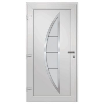 vidaXL Haustür Haustür Weiß 108x208 cm Eingangstür Außentür Nebeneingangstür