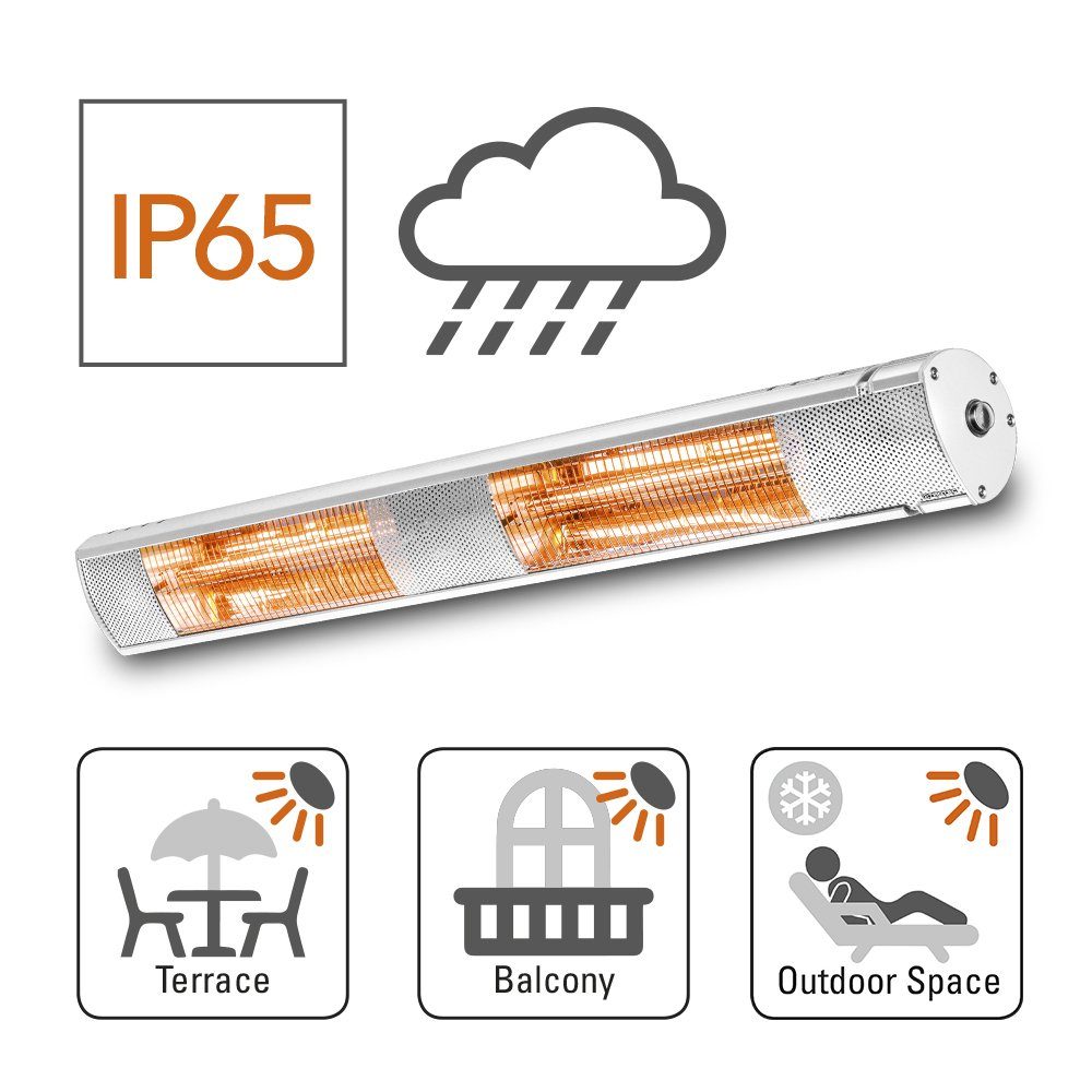 TROTEC Infrarotstrahler IR 3050, 3000 W, Gleichmäßige und zielgerichtete Wärmeverteilung Low Glare Kurzwellen