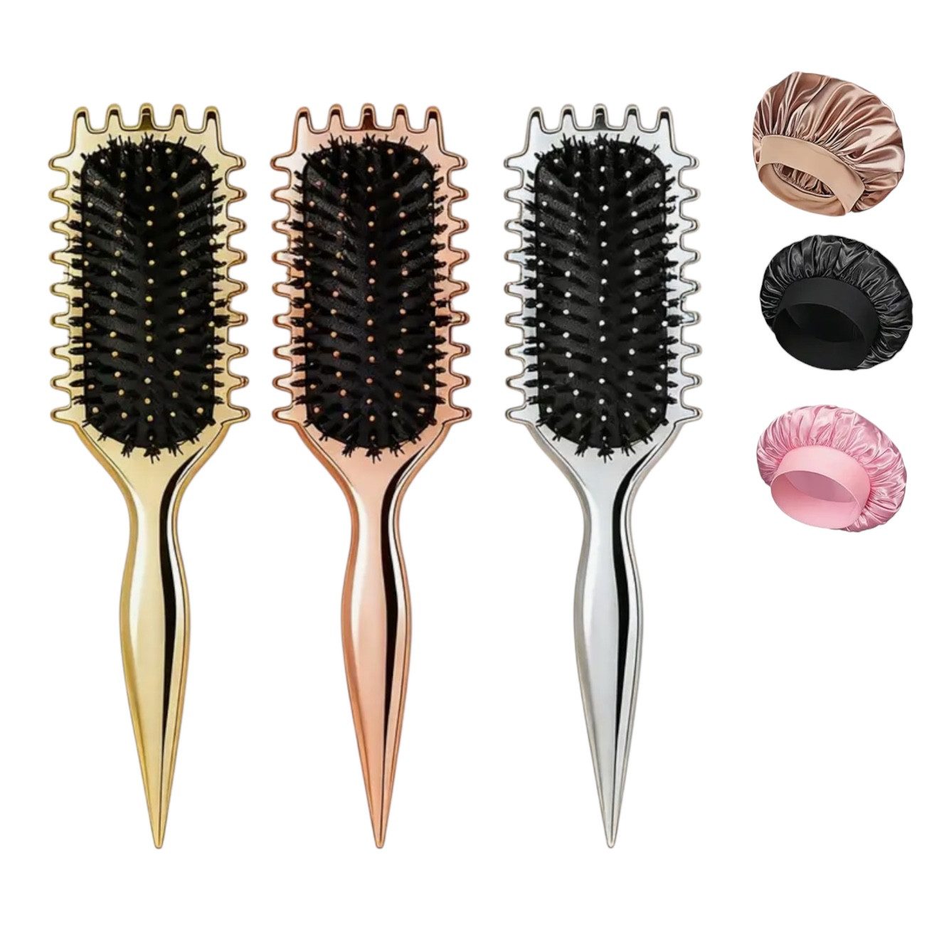 Samira Stylingbürste Curly Hair Brush Gold, Haarbürste, Locken Definieren, Entwirren,Hitzebeständig