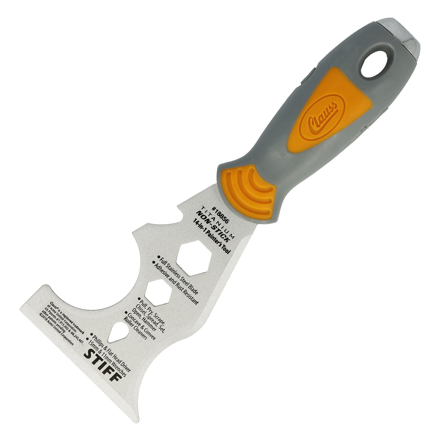 Multifunktionsspachtel Profi Spachtel 14-in-1 Malerwerkzeug Antihaft Titanium mit Softgrip