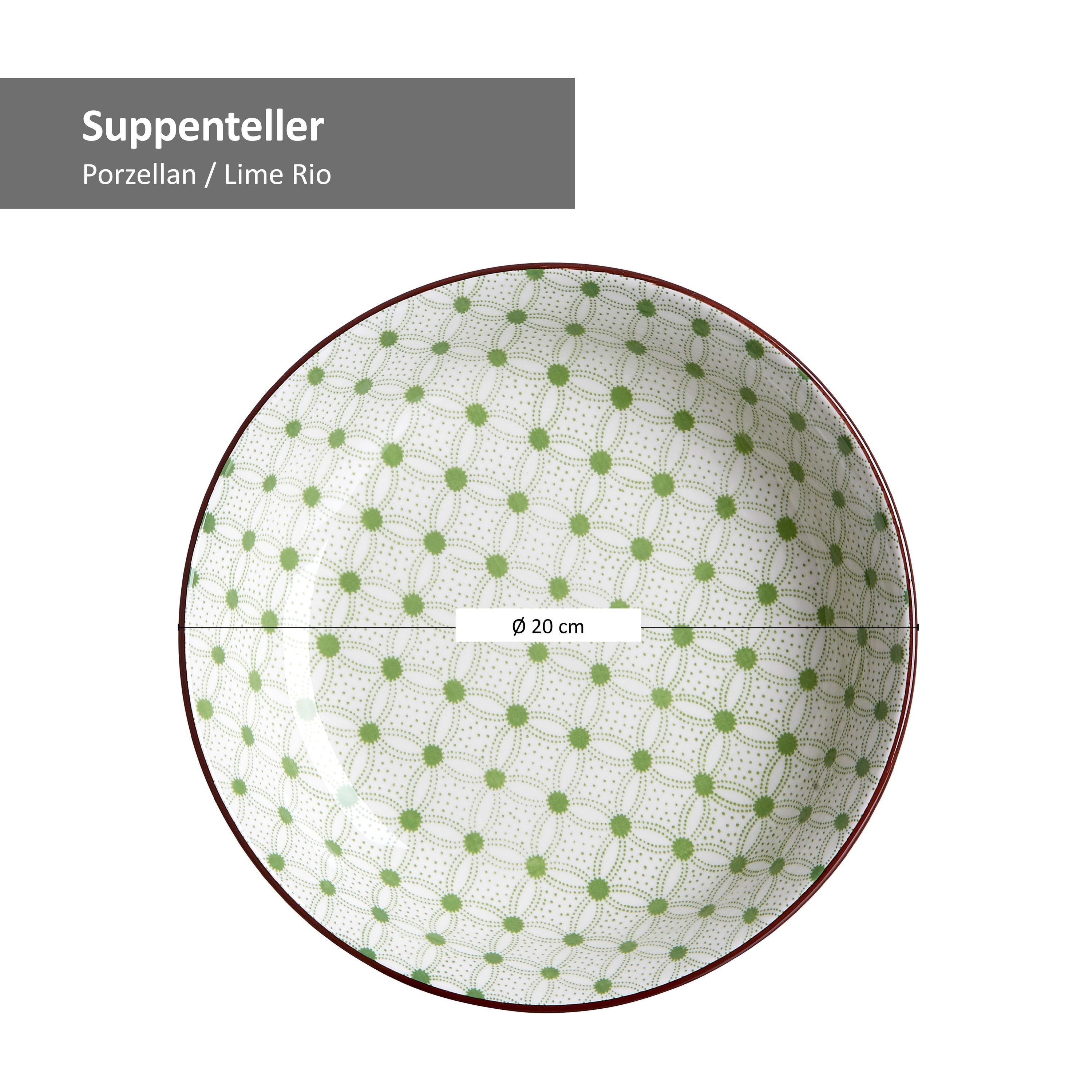 Ritzenhoff & Breker Suppenteller 4er Set Suppenteller 20cm Lime Rio - Ritzenhoff 744767