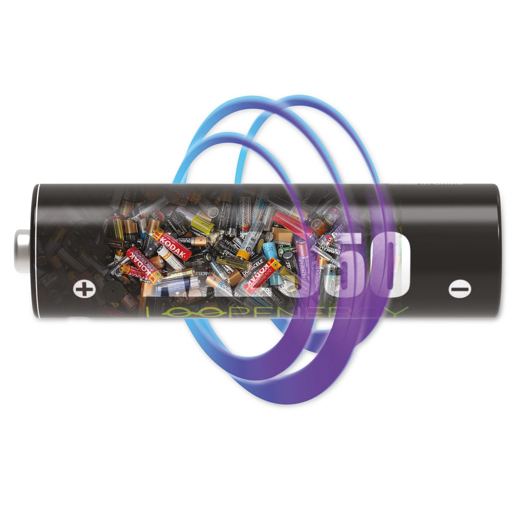 Verico VERICO LiIon-Akku Loop Energy AA, mit USB-C Buchse, 2er Pack Akku