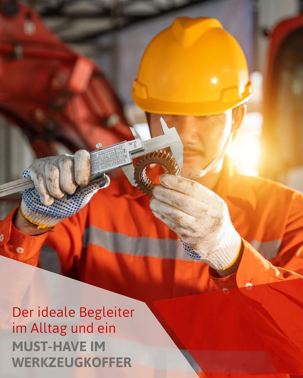 Red Tools Messschieber Digital - Messwerkzeug mit LCD-Display - 0-150 mm / 0-6 Zoll