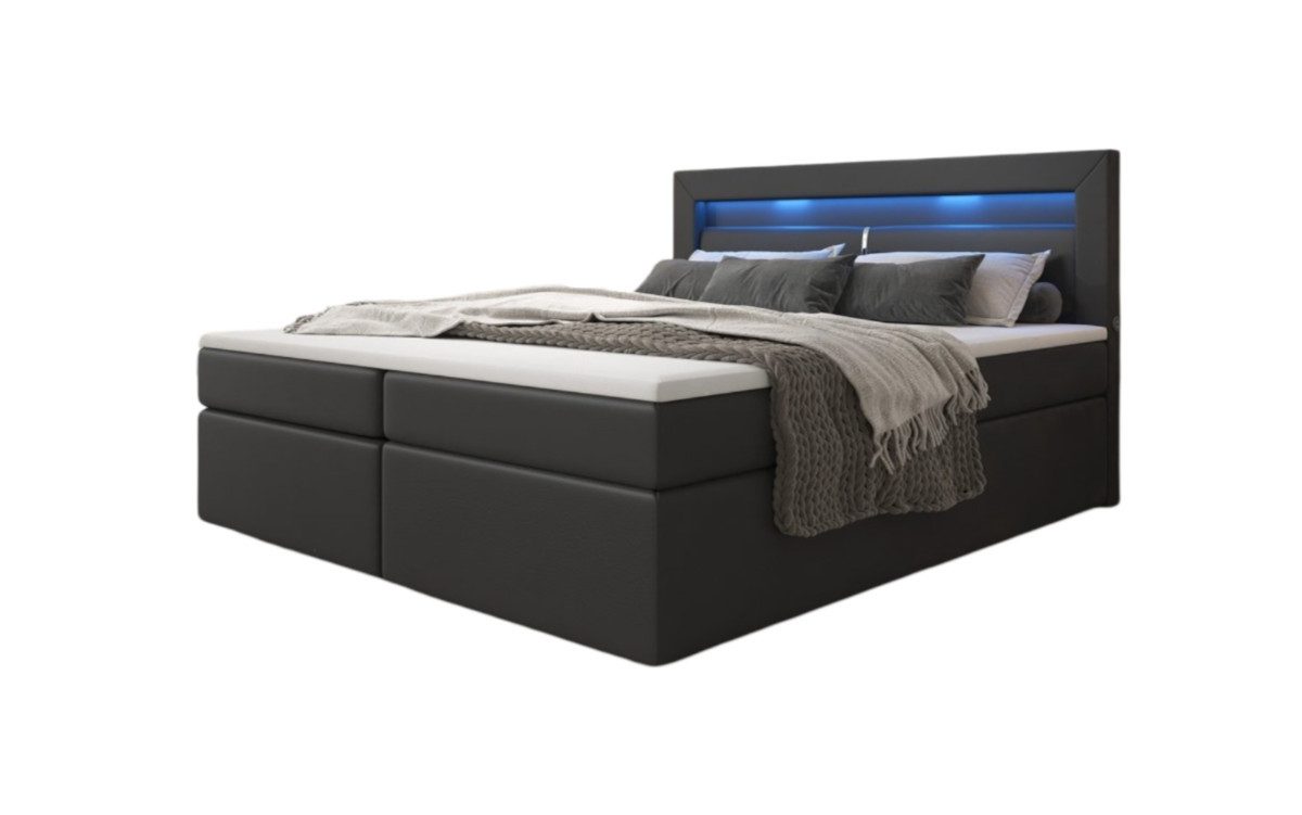 Luxusbetten24 Boxspringbett Repos, mit LED-Beleuchtung und günstig online kaufen