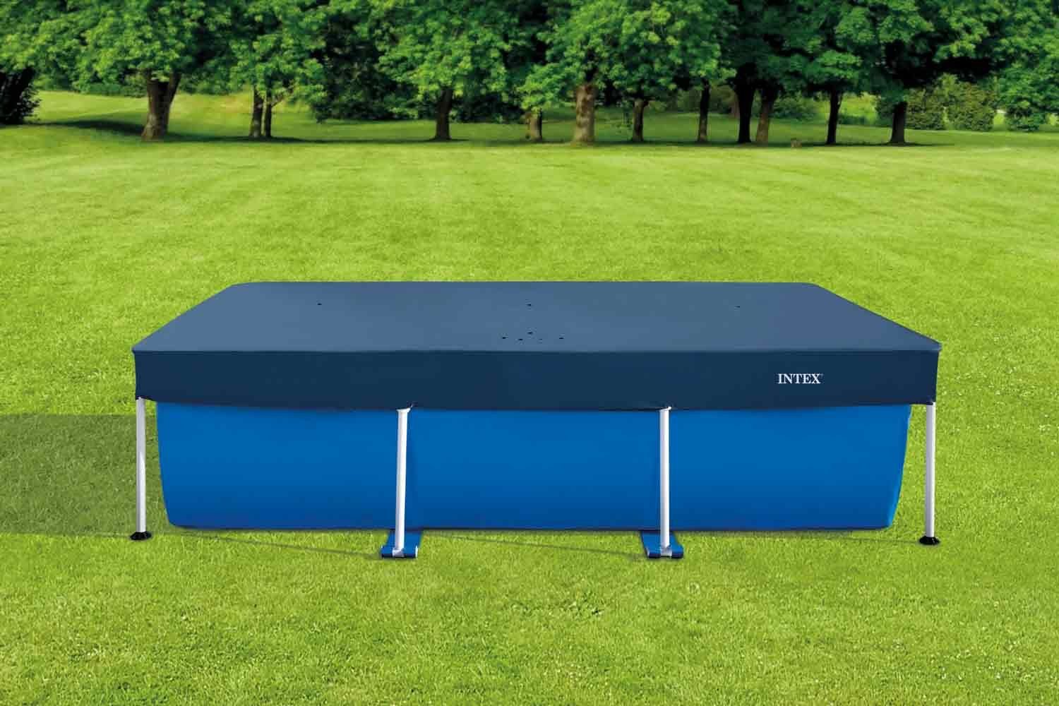 Intex Pool-Abdeckplane Krystal Clear Pool Basics (1-St), Poolabdeckung für 260x160cm u. 220x150cm Intex Framepools