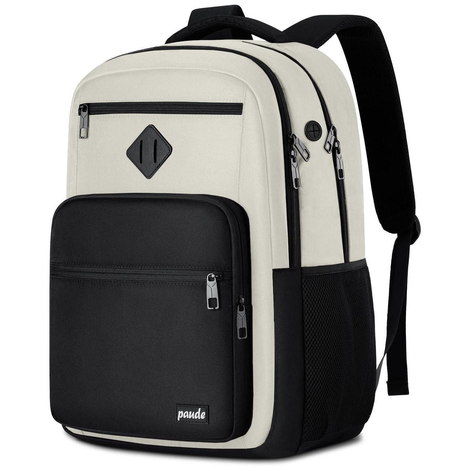 LuxusKollektion Laptoprucksack Rucksack Herren 15.6" Schwarz Beige