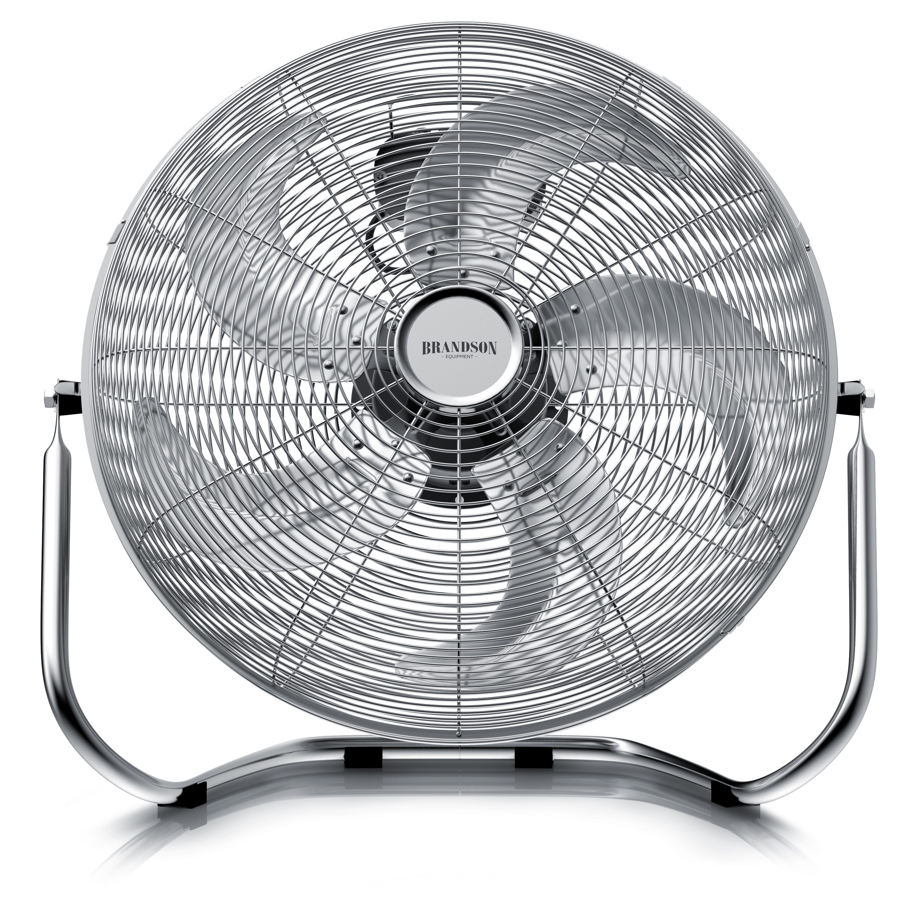 Brandson Windmaschine Chrom Bodenventilator im Retro günstig online kaufen