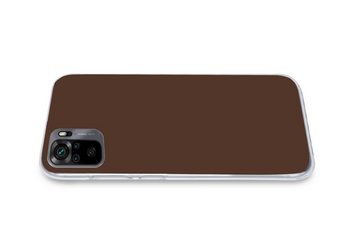 MuchoWow Handyhülle Braun - Dunkel - Farben, Phone Case, Handyhülle Xiaomi Redmi Note 10, Silikon, Schutzhülle