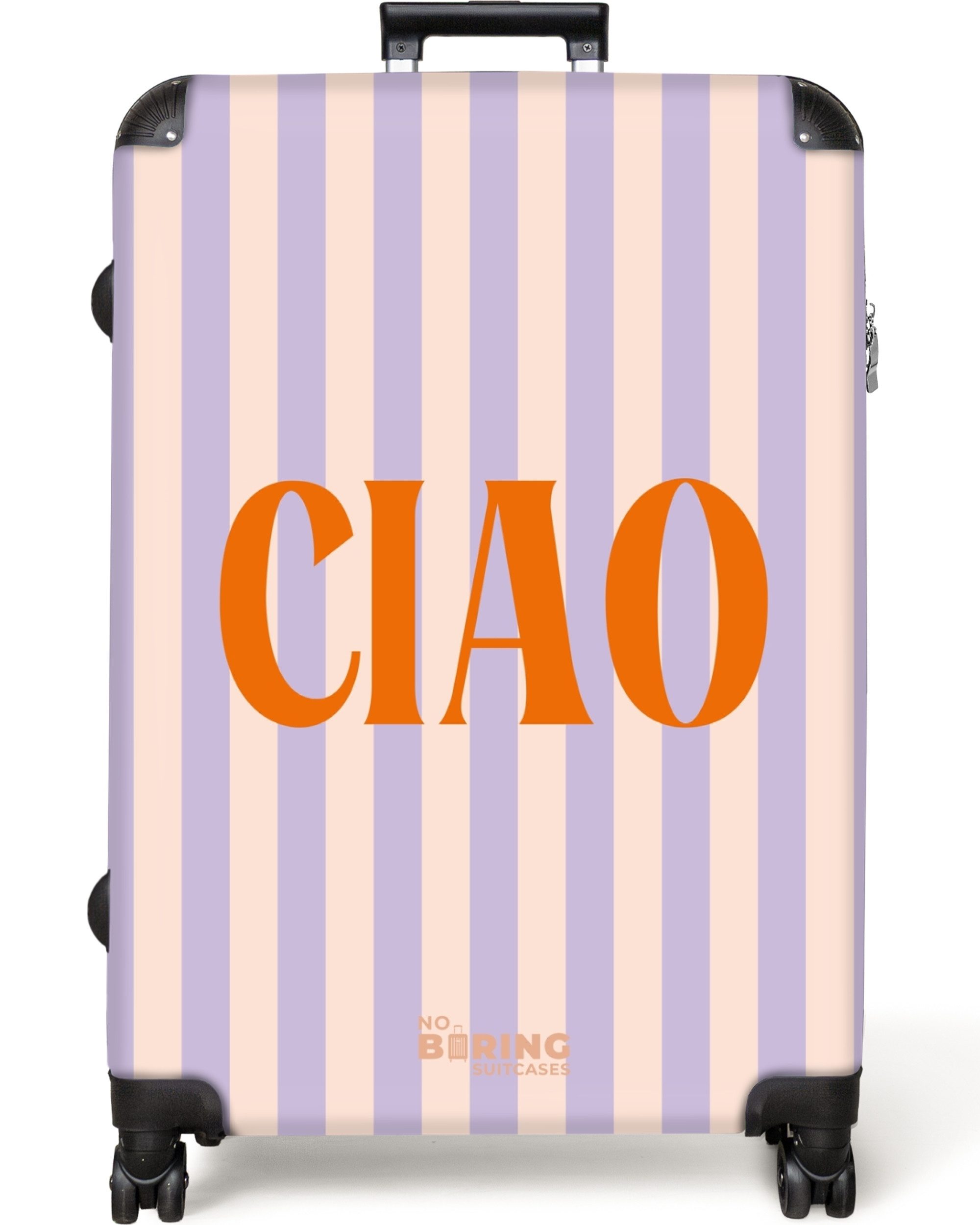 NoBoringSuitcases.com© Hartschalen-Trolley Das Zitat "ciao" in Pastellfarbe günstig online kaufen