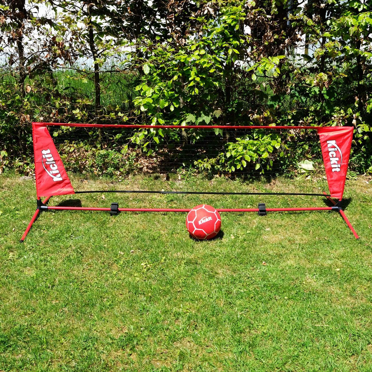 FASports Spiel Set kombiniert Fußball und Tennis, Outdoor-Ballspiel / Kickit, (1x Netz, 1x Ball, 1x Pumpe, 1x Tasche), Kickit-Netz (2 m) / Kickit