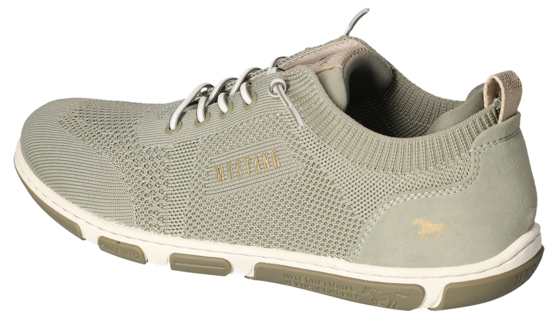 Mustang Shoes Slip-On Sneaker, Freizeitschuh, Halbschuh, Schlupfschuh, mit Elastik-Schnürsenkel