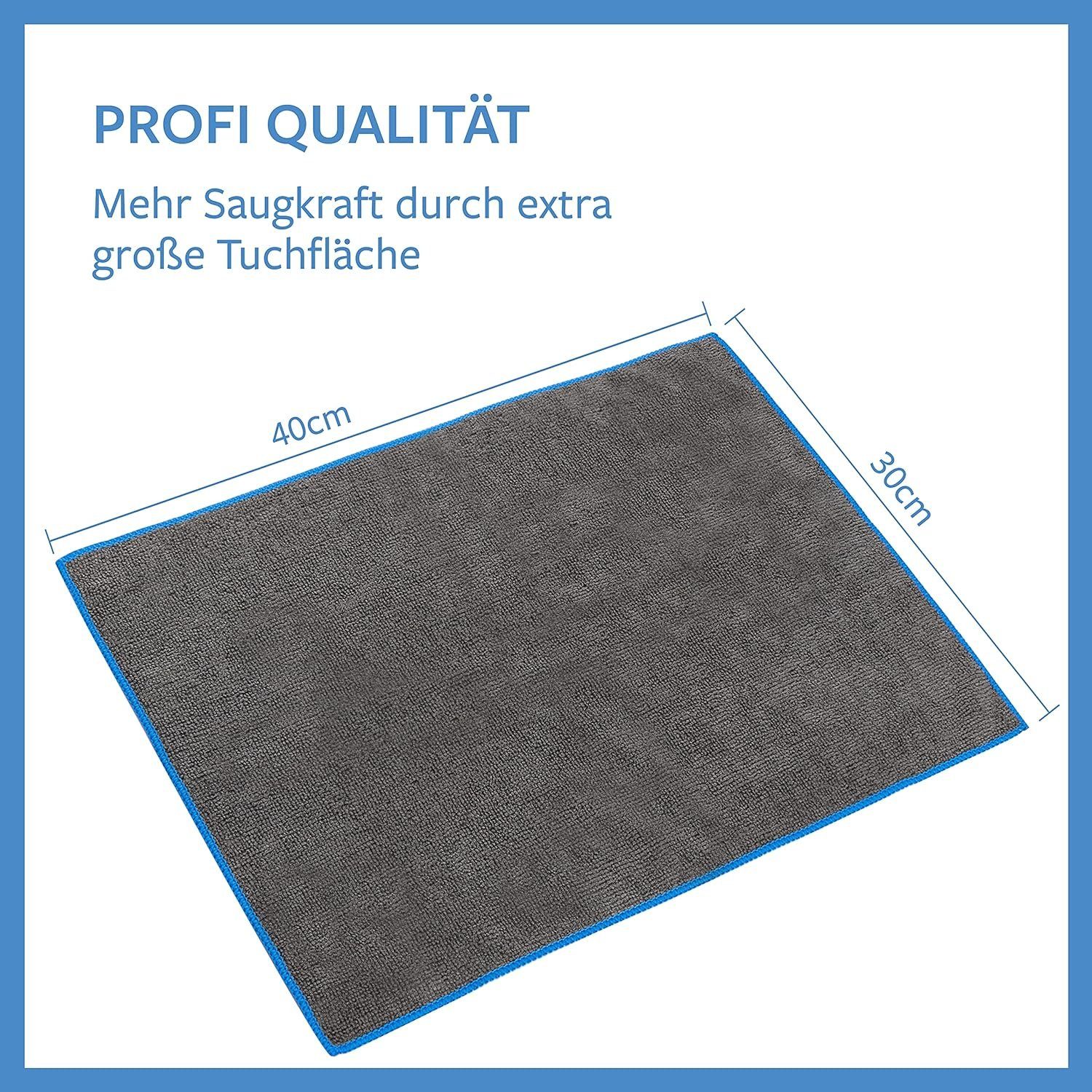 Set, Autopflege 6-tlg., Trockentuch, Allzwecktücher Haushalt, / Mikrofasertuch 20% GSM 30x40 (80% Autopolitur, cm, 220 Polyester Polyamide, CARBIGO und Microfasertücher Poliertuch)