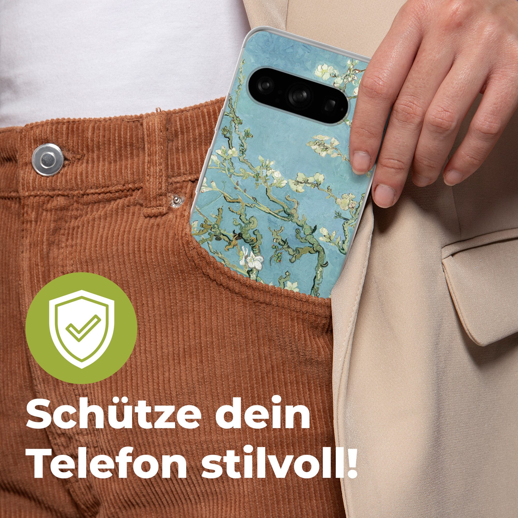 MuchoWow Handyhülle für Google Pixel 8 Pro Mandelblüte - Van Gogh - Kunst, Phone Case, Silikon, Schutzhülle Dünn